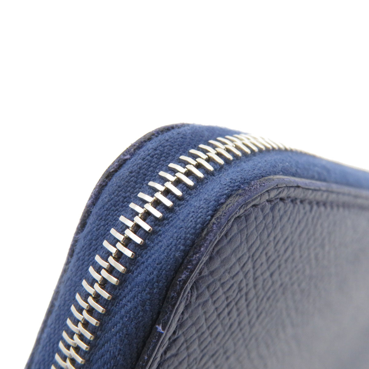 HERMES Long Wallet Purse Epsom Navy ASAP Silk In Long Epsom