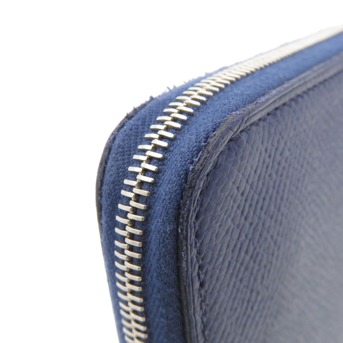 HERMES Long Wallet Purse Epsom Navy ASAP Silk In Long Epsom