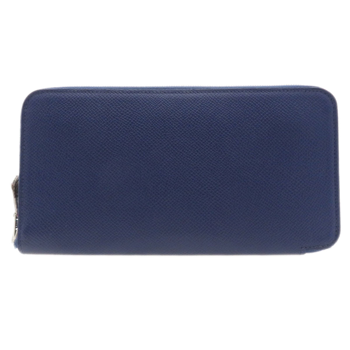 HERMES Long Wallet Purse Epsom Navy ASAP Silk In Long Epsom