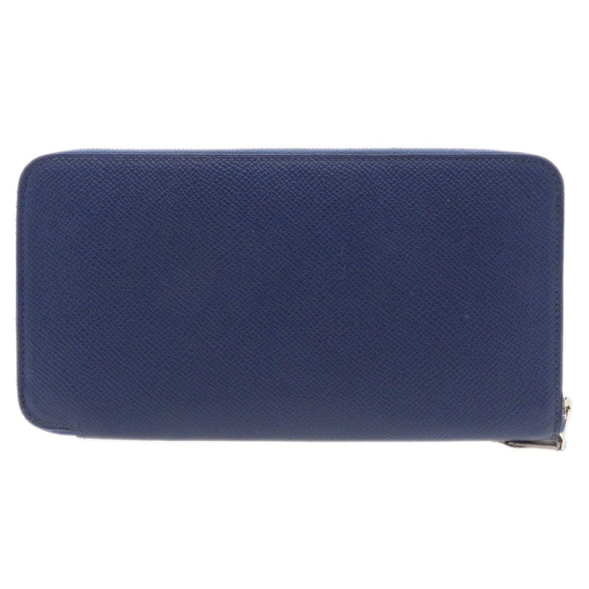 HERMES Long Wallet Purse Epsom Navy ASAP Silk In Long Epsom