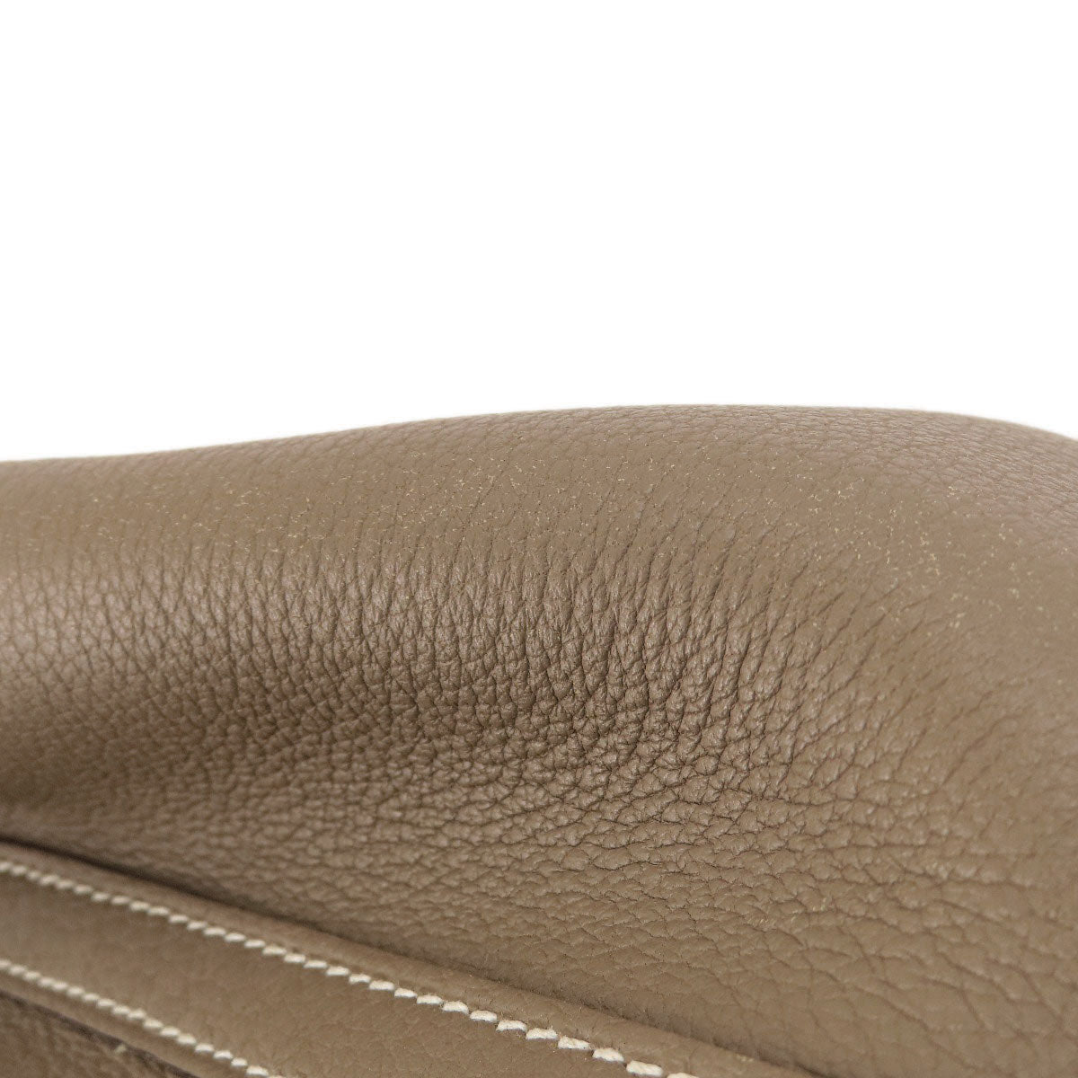 HERMES Handbag Country beige Garden Party TPM Etoupe Etoupe SilverMetal Women Used