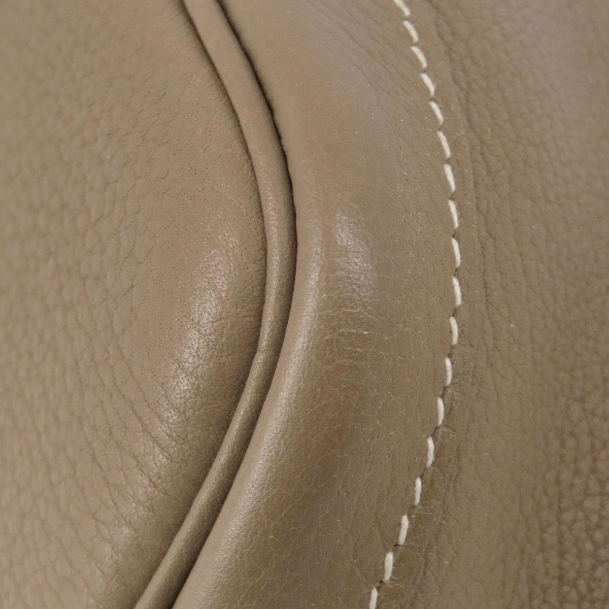 HERMES Handbag Country beige Garden Party TPM Etoupe Etoupe SilverMetal Women Used