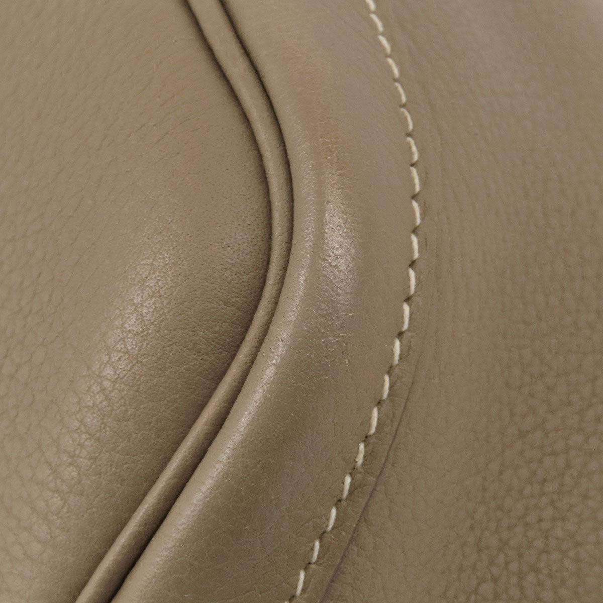 HERMES Handbag Country beige Garden Party TPM Etoupe Etoupe SilverMetal Women Used