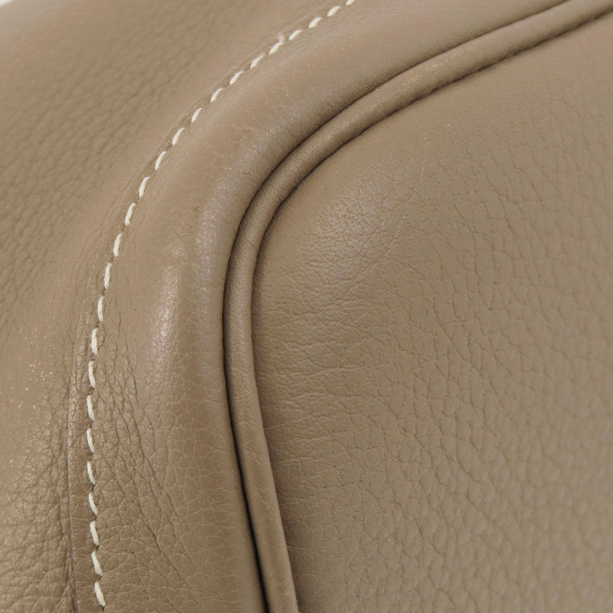 HERMES Handbag Country beige Garden Party TPM Etoupe Etoupe SilverMetal Women Used