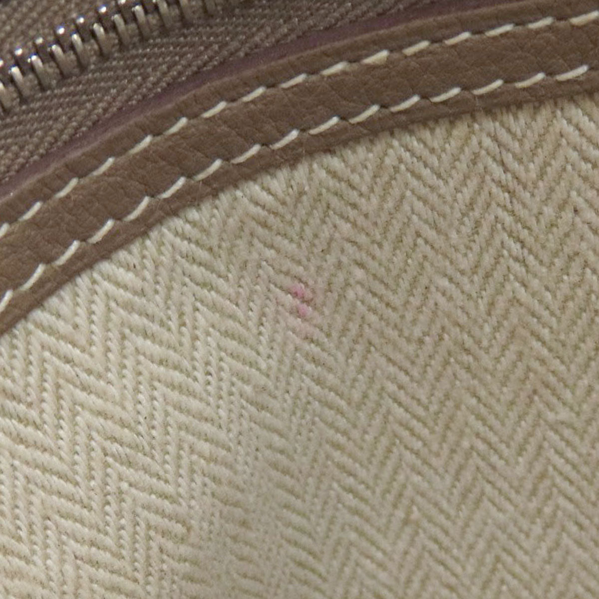 HERMES Handbag Country beige Garden Party TPM Etoupe Etoupe SilverMetal Women Used