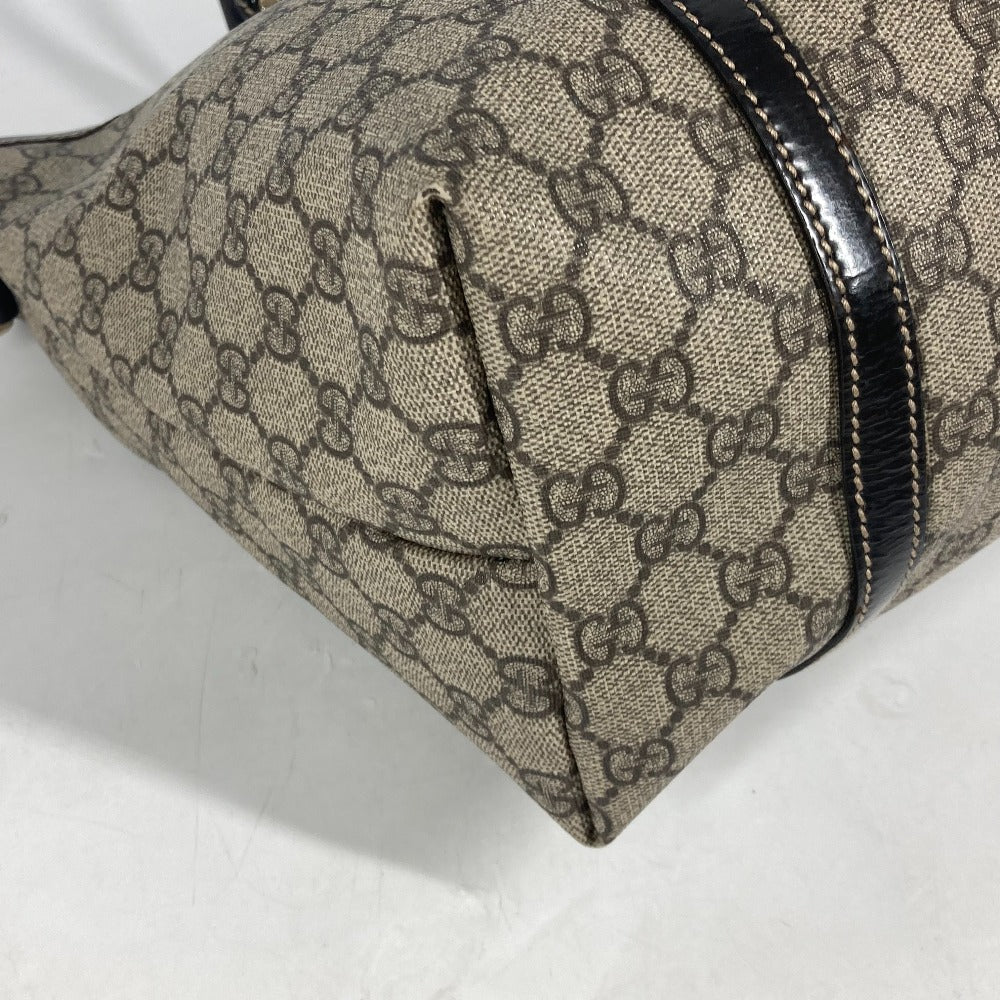 GUCCI Tote Bag 197953 GG Supreme canvas, enamel beige GG Supreme Shoulder Bag Women Used