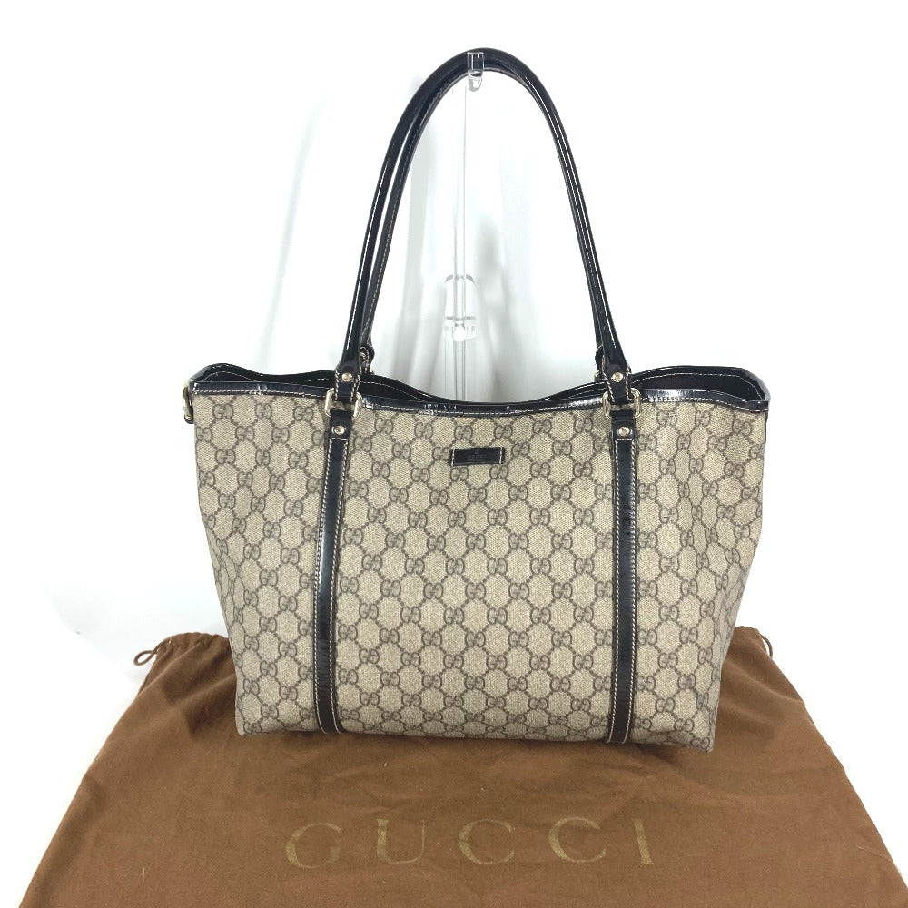 GUCCI Tote Bag 197953 GG Supreme canvas, enamel beige GG Supreme Shoulder Bag Women Used
