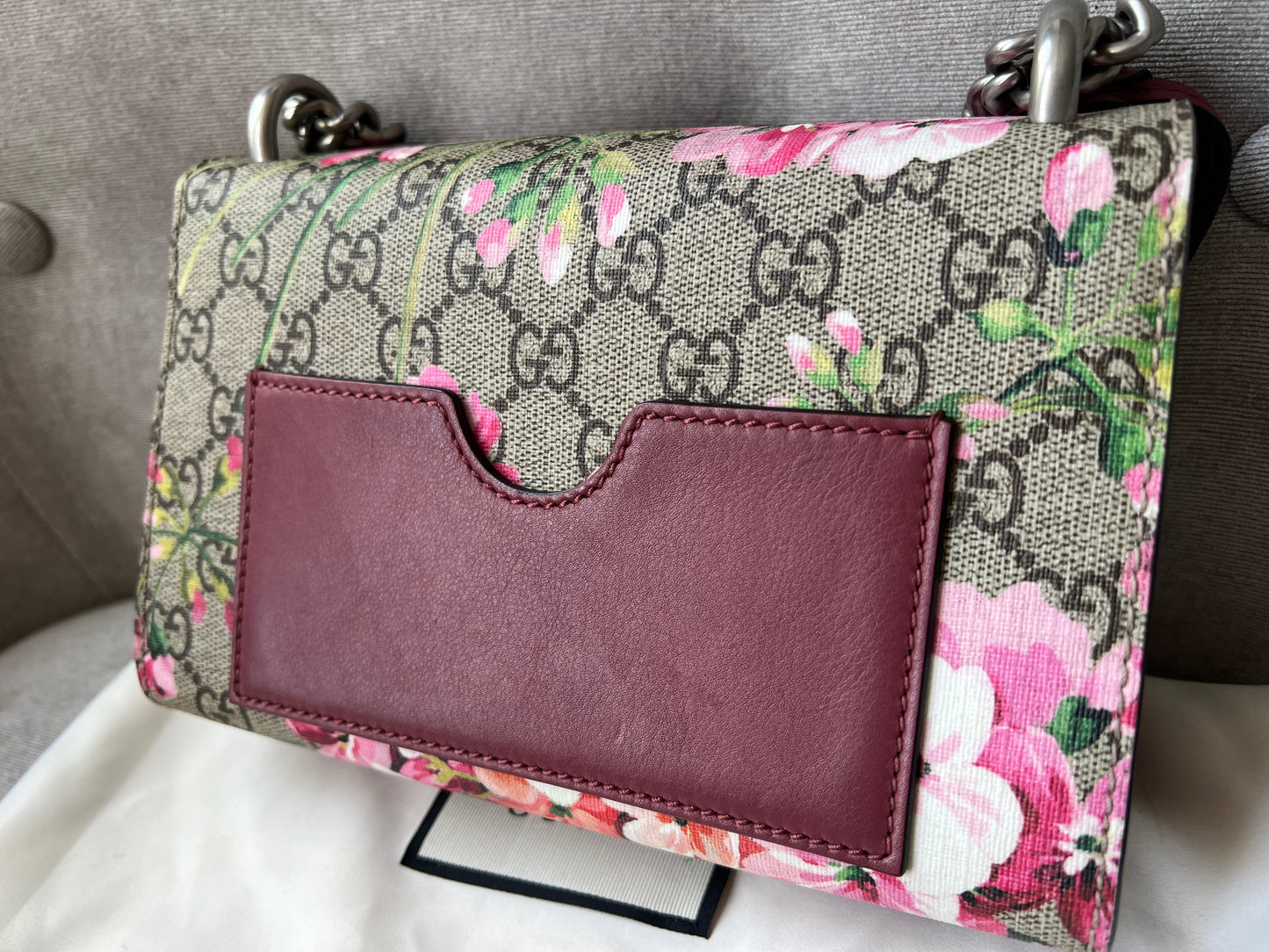 Gucci Small Padlock Blooms GG Supreme Bag