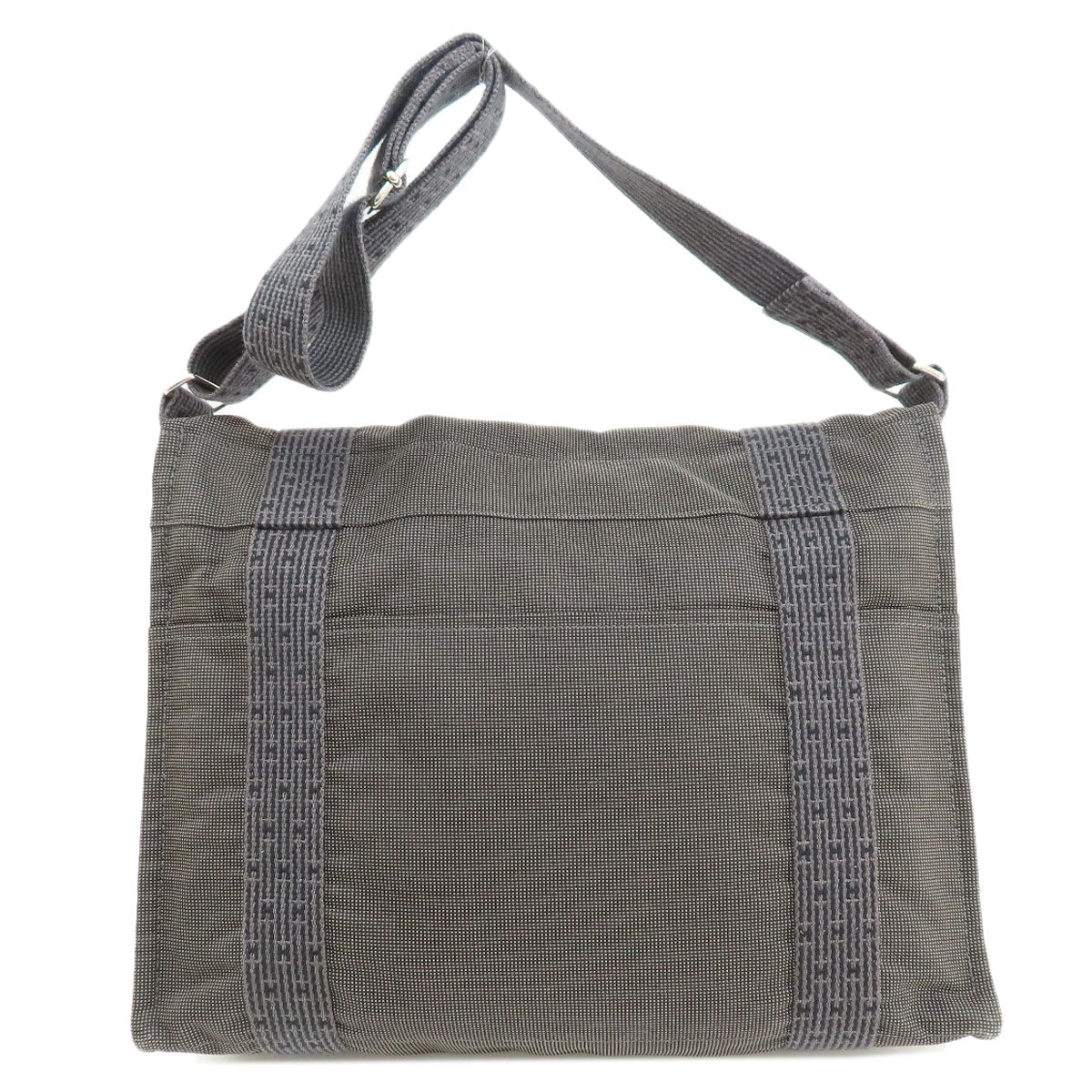 HERMES Shoulder Bag canvas gray Her Line  Bassus Women Used