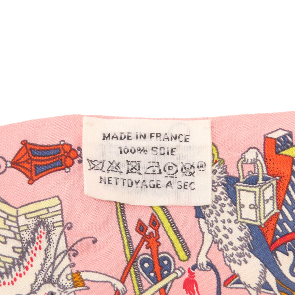 HERMES scarf silk pink Twilly Women Used