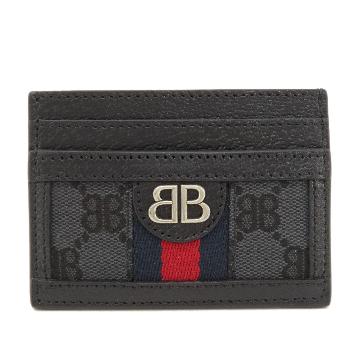 BALENCIAGA Card Case 680386 canvas black Gucci x Balenciaga Hacker