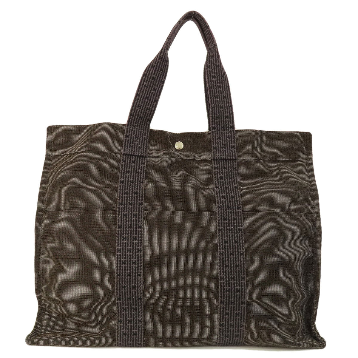 HERMES Handbag canvas black Her Line GM Women Used