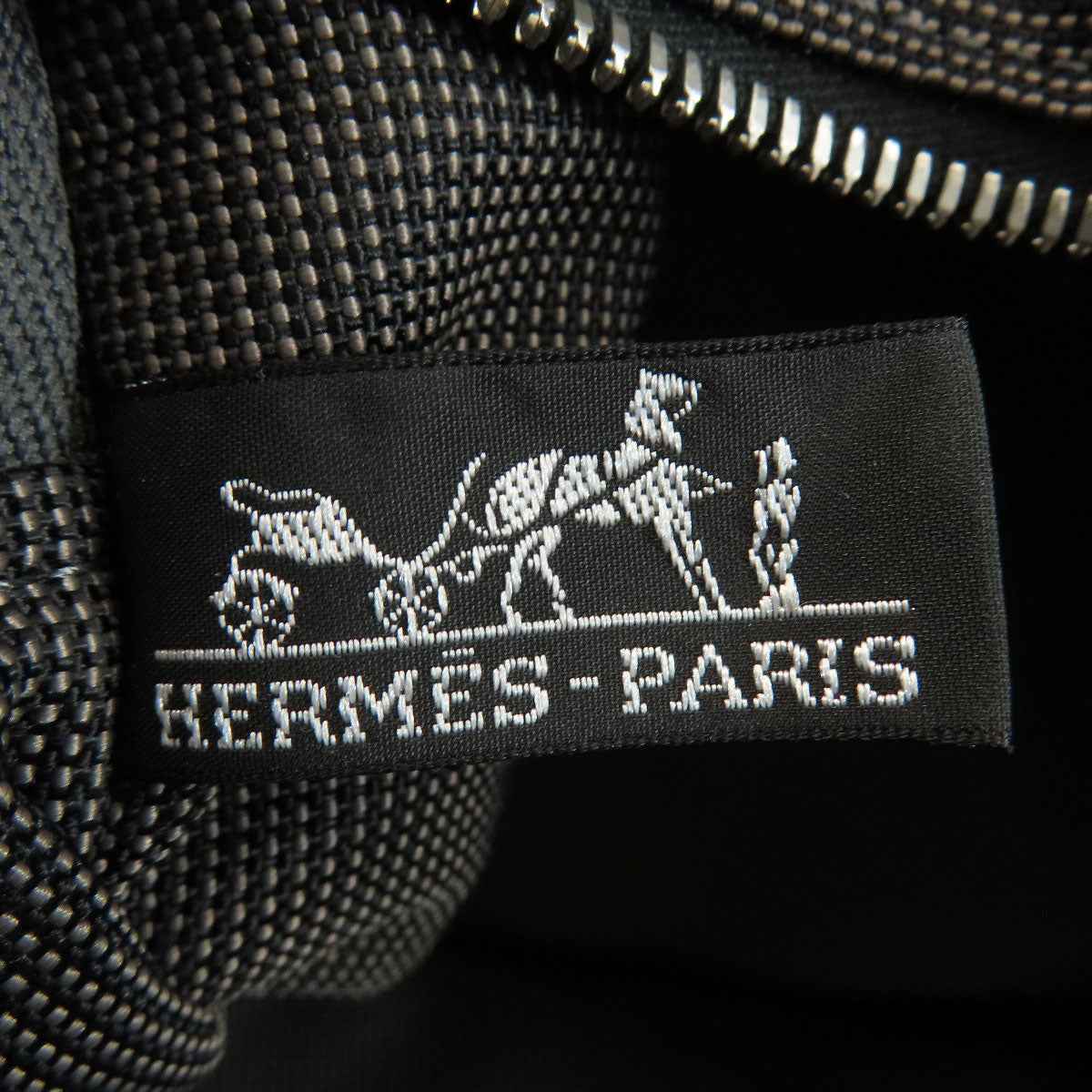 HERMES Handbag canvas black Her Line GM Women Used