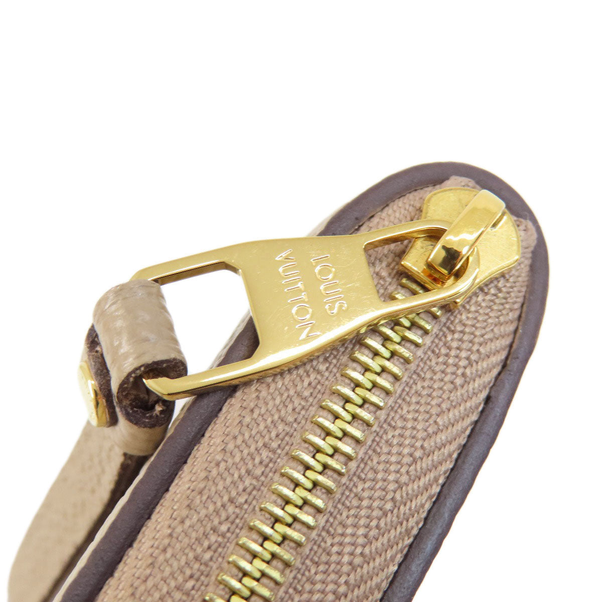 LOUIS VUITTON Coin case M68696 Ann Platt beige Zippy Coin Purse Tourterelle Women Used