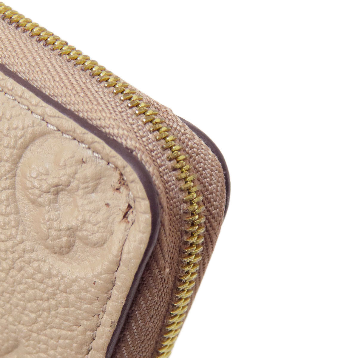LOUIS VUITTON Coin case M68696 Ann Platt beige Zippy Coin Purse Tourterelle Women Used