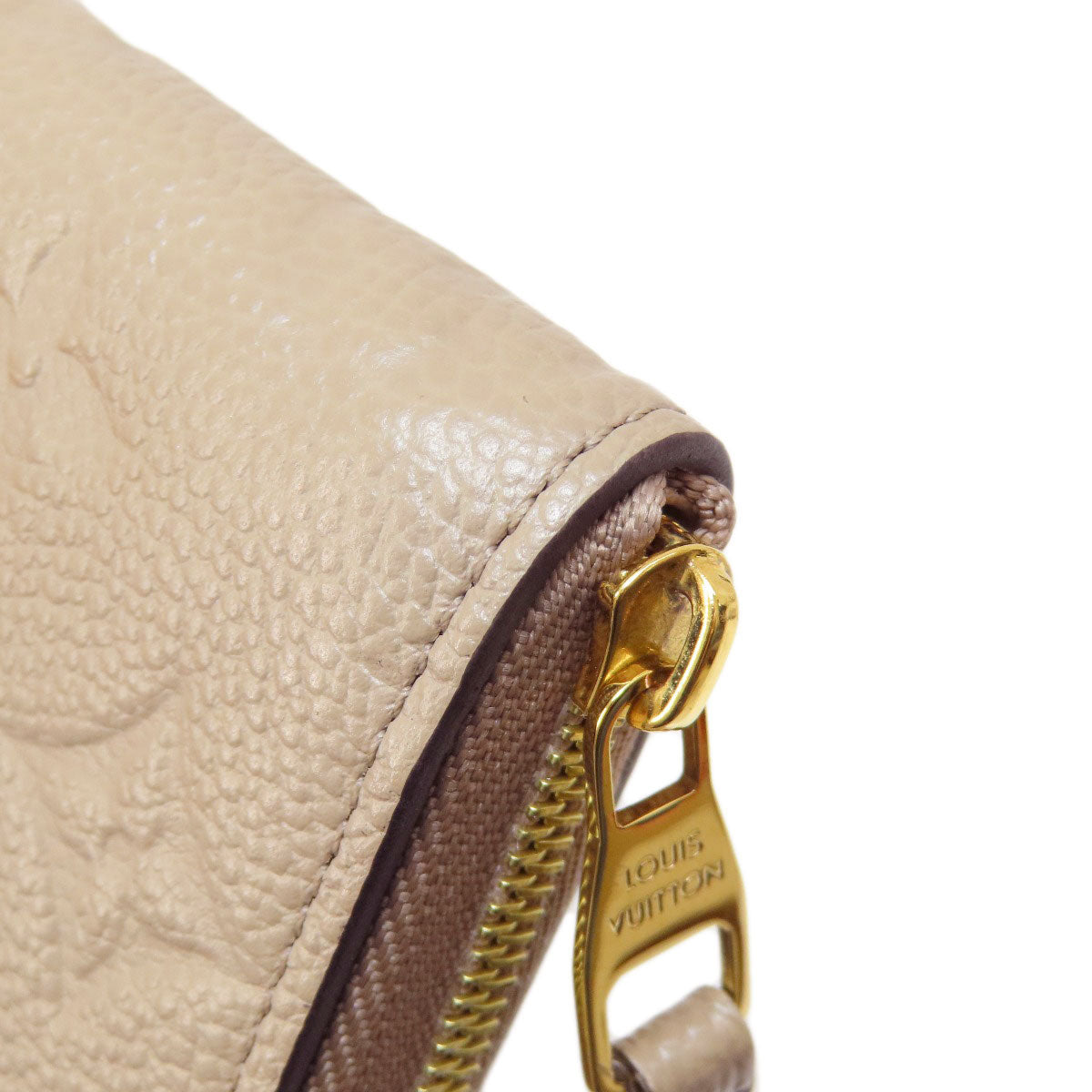 LOUIS VUITTON Coin case M68696 Ann Platt beige Zippy Coin Purse Tourterelle Women Used