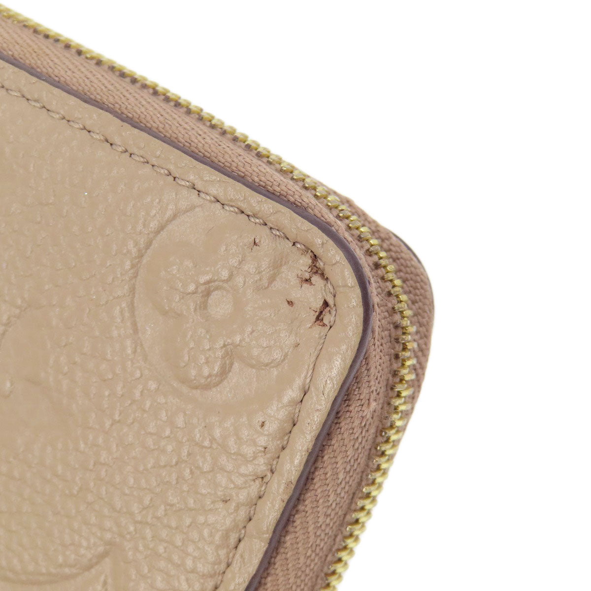 LOUIS VUITTON Coin case M68696 Ann Platt beige Zippy Coin Purse Tourterelle Women Used