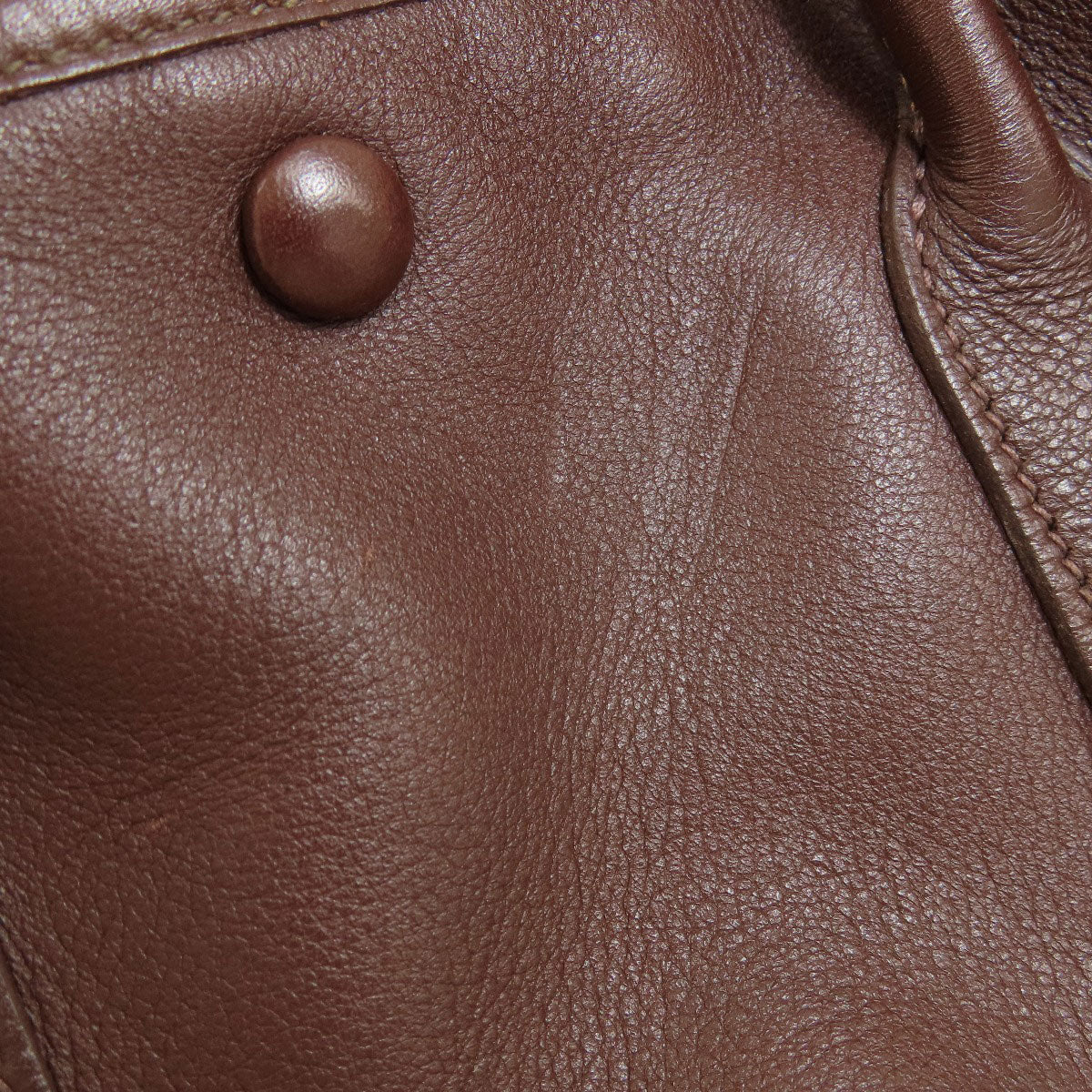 HERMES Tote Bag Swift Brown Garden Party TPM Brown Women Used