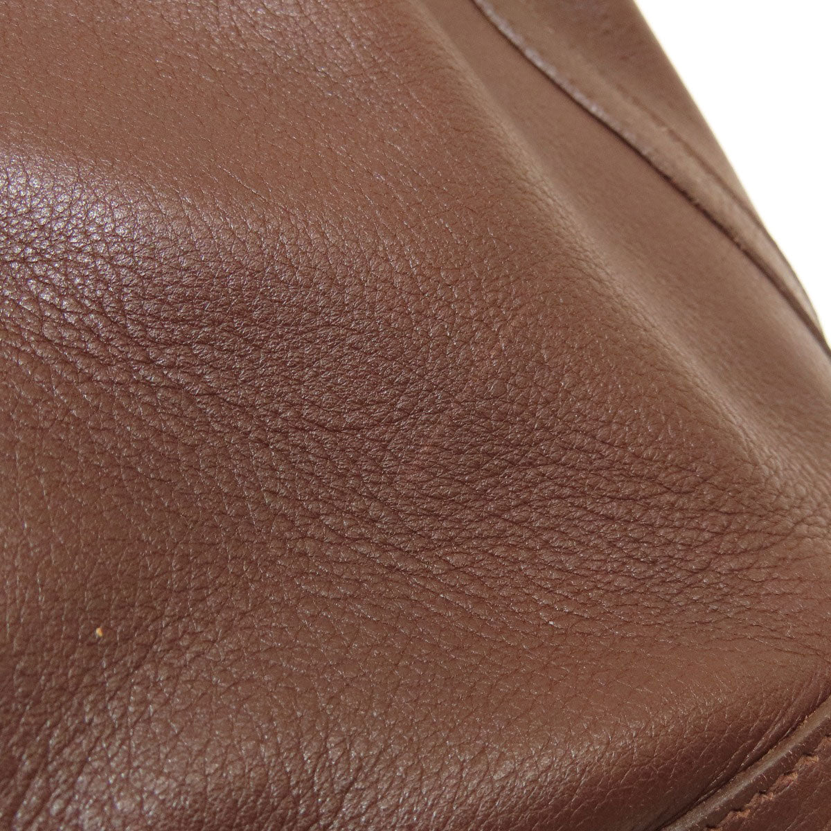 HERMES Tote Bag Swift Brown Garden Party TPM Brown Women Used