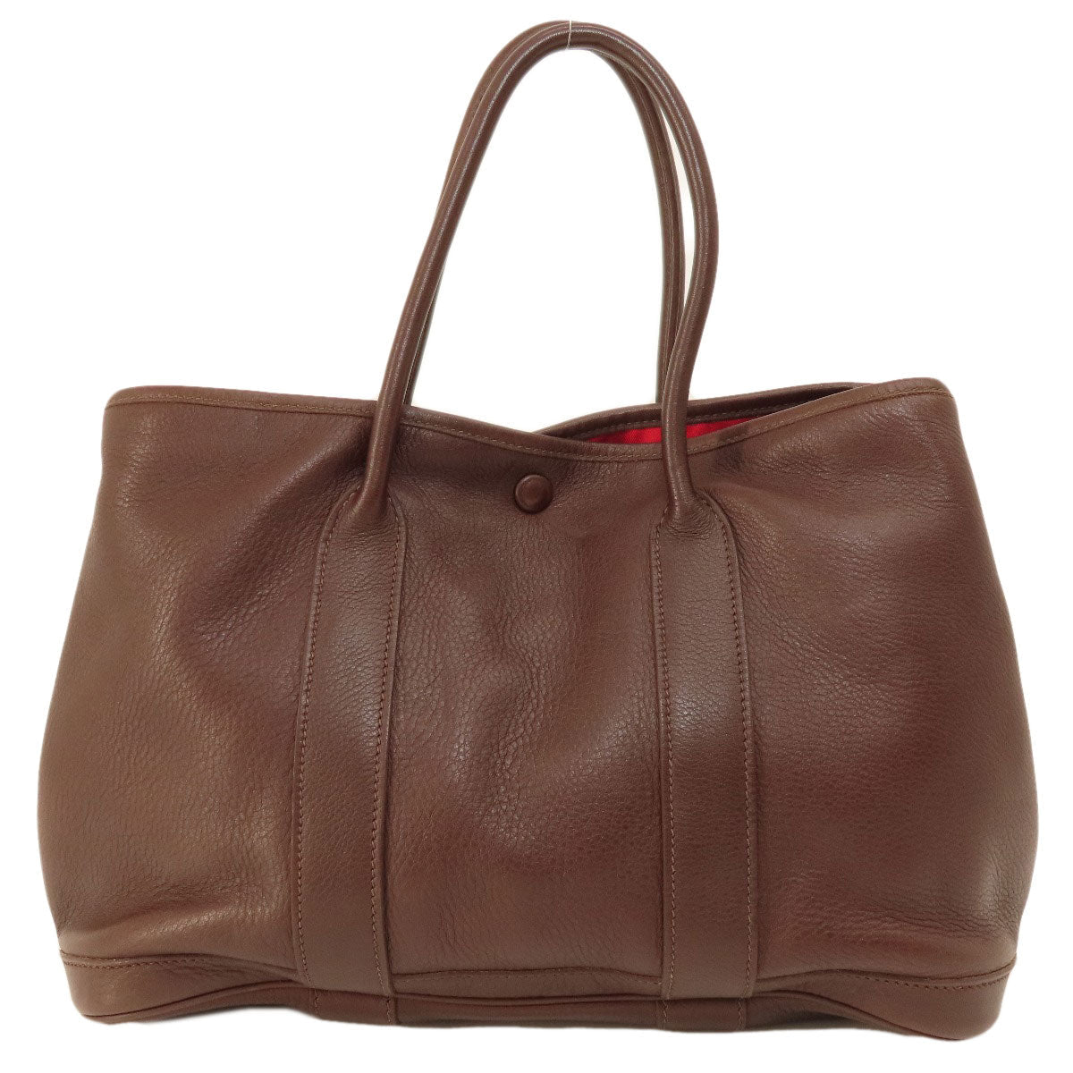 HERMES Tote Bag Swift Brown Garden Party TPM Brown Women Used