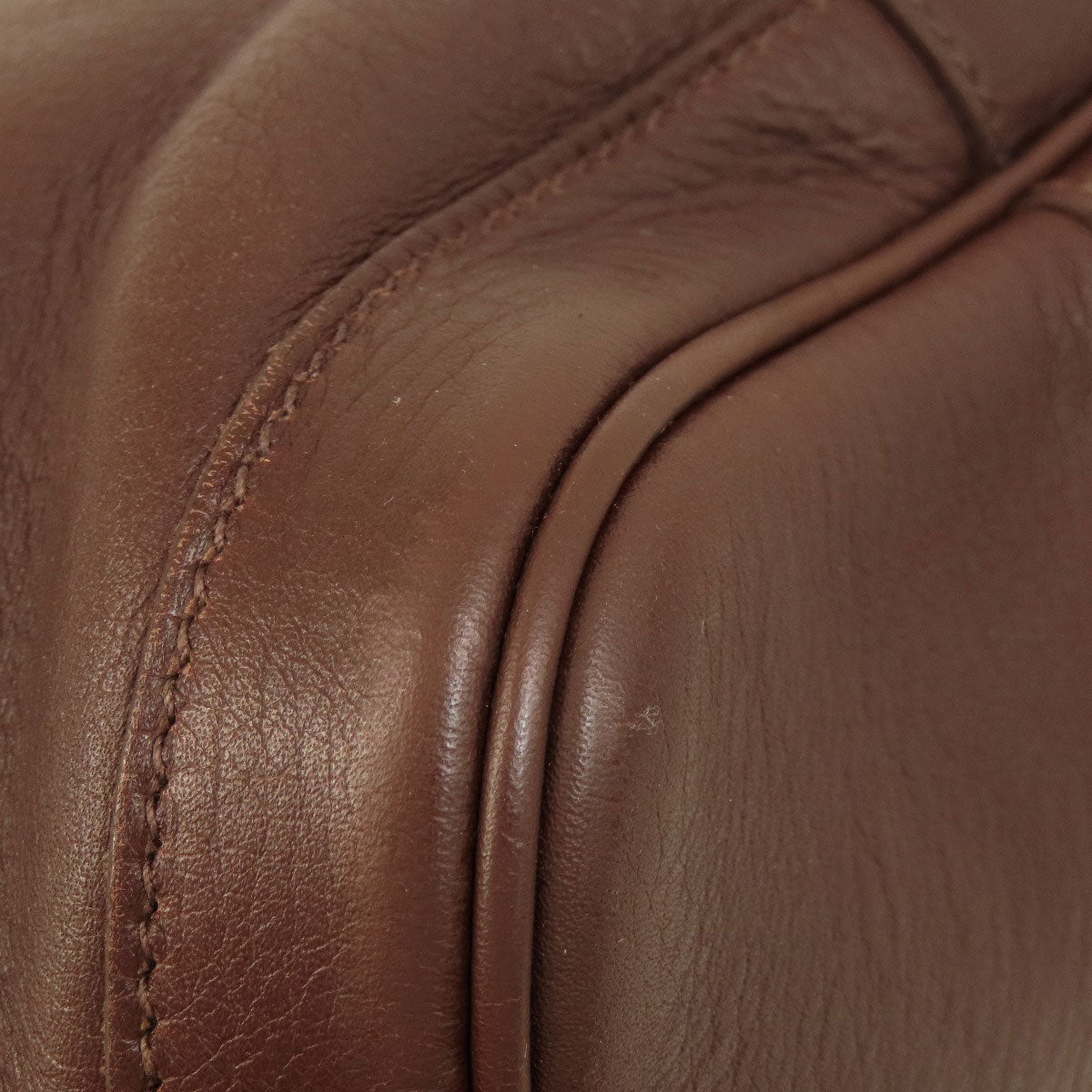 HERMES Tote Bag Swift Brown Garden Party TPM Brown Women Used