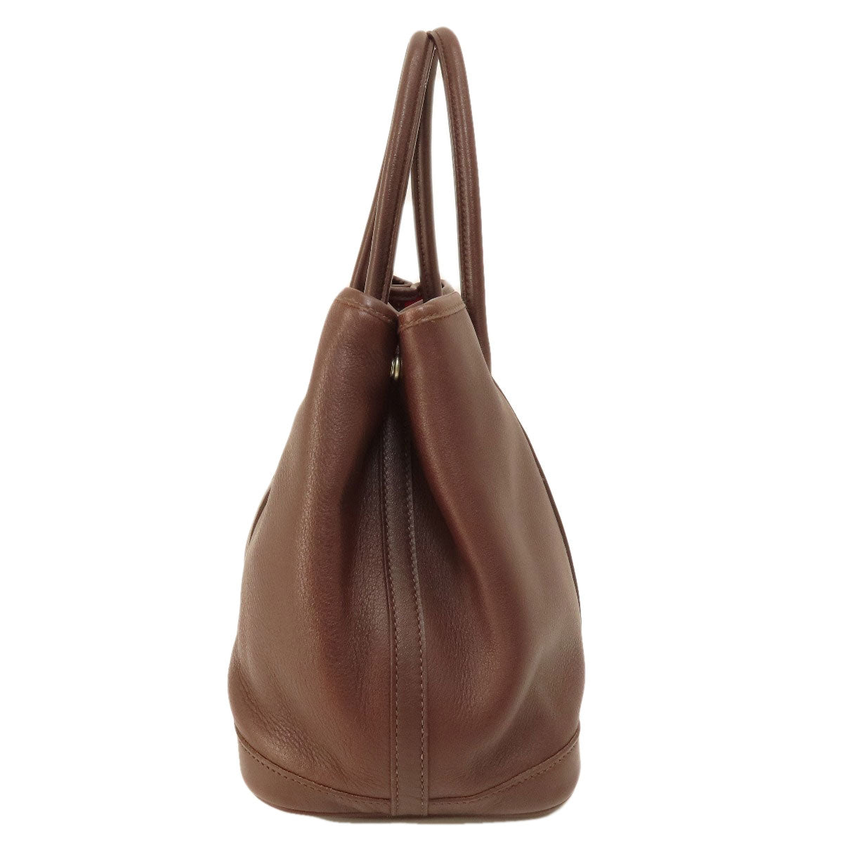 HERMES Tote Bag Swift Brown Garden Party TPM Brown Women Used