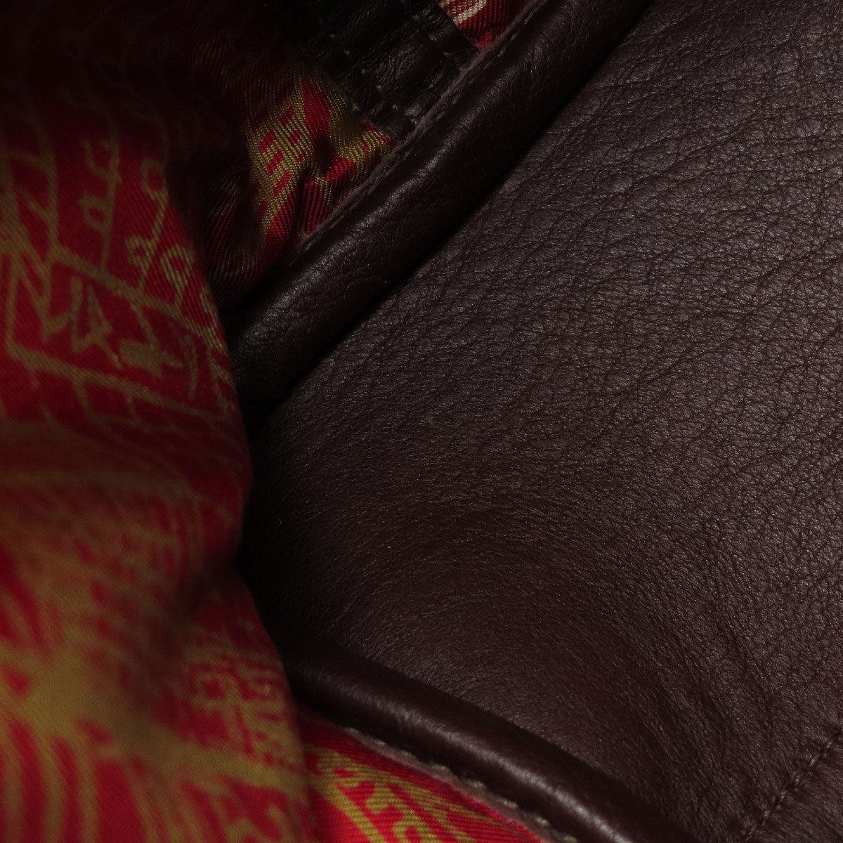 HERMES Tote Bag Swift Brown Garden Party TPM Brown Women Used