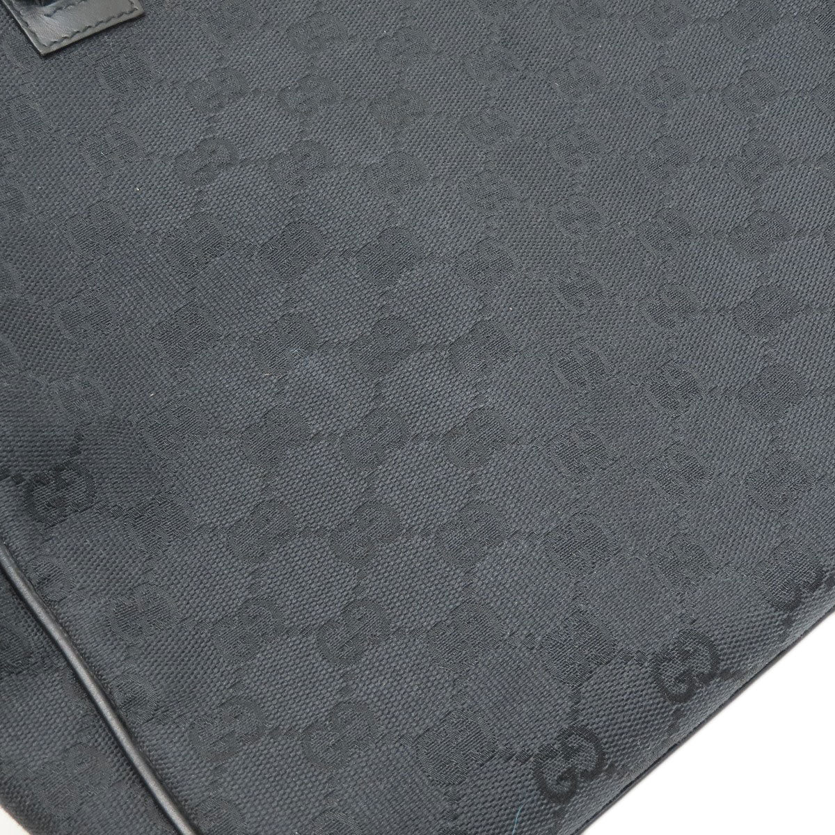 GUCCI Tote Bag 90677 canvas black GG pattern Women Used