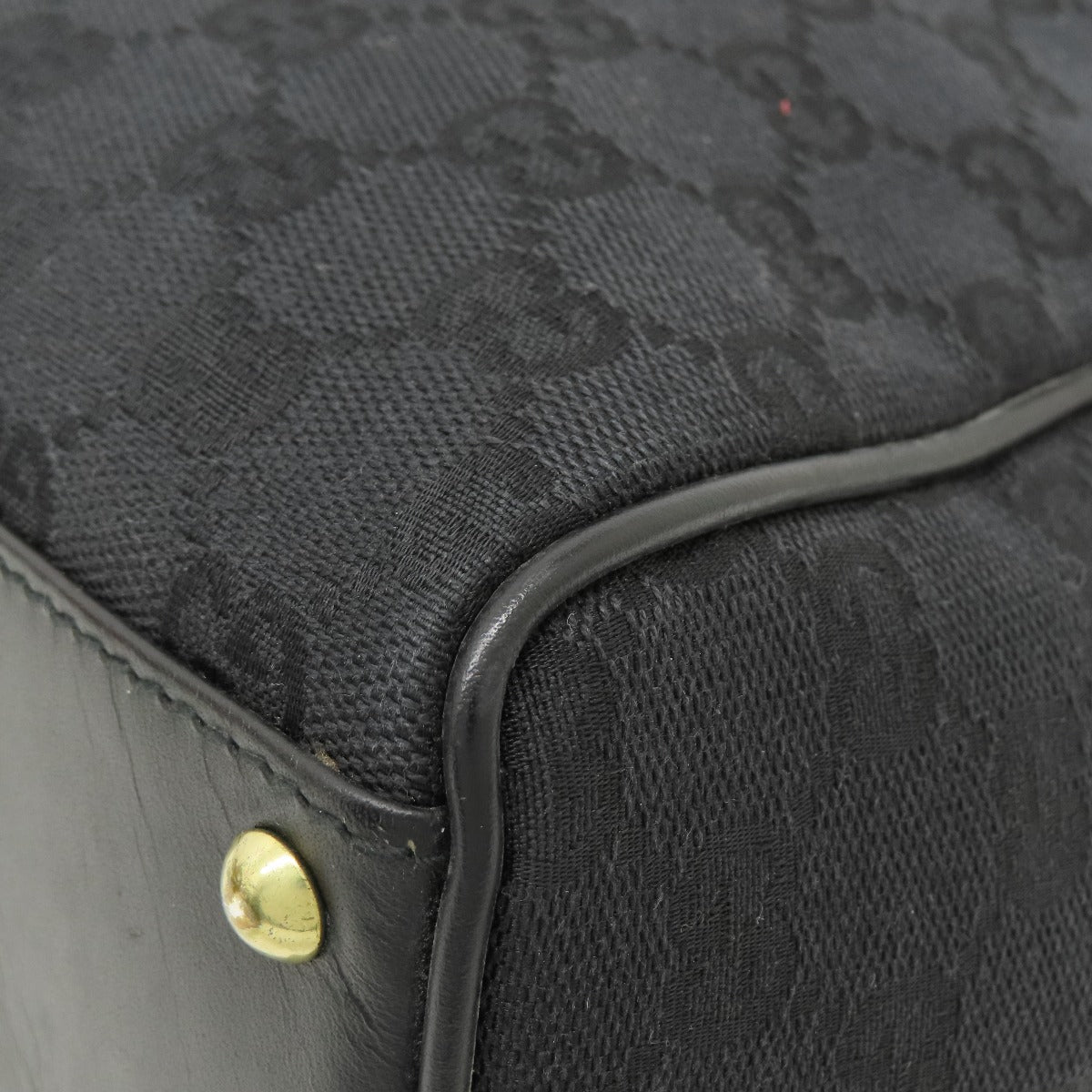 GUCCI Tote Bag 90677 canvas black GG pattern Women Used