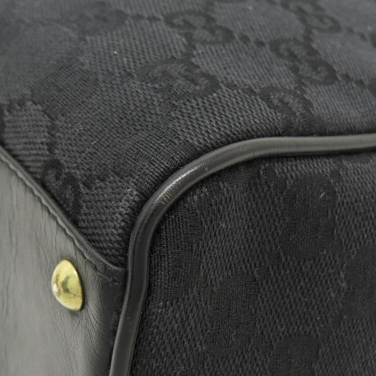 GUCCI Tote Bag 90677 canvas black GG pattern Women Used