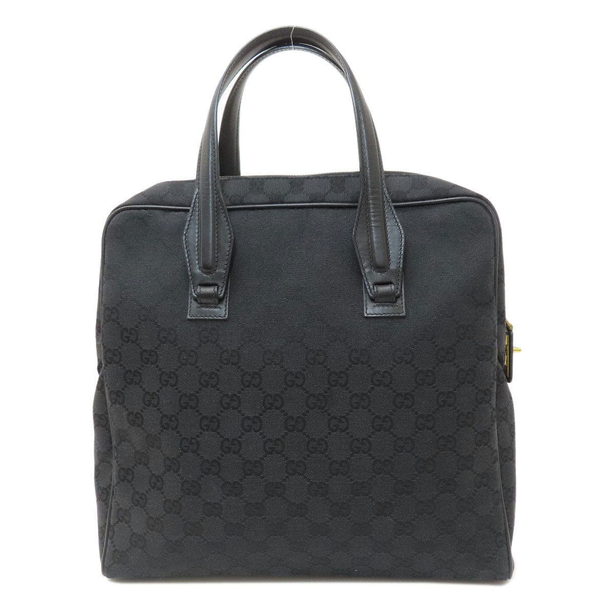 GUCCI Tote Bag 90677 canvas black GG pattern Women Used