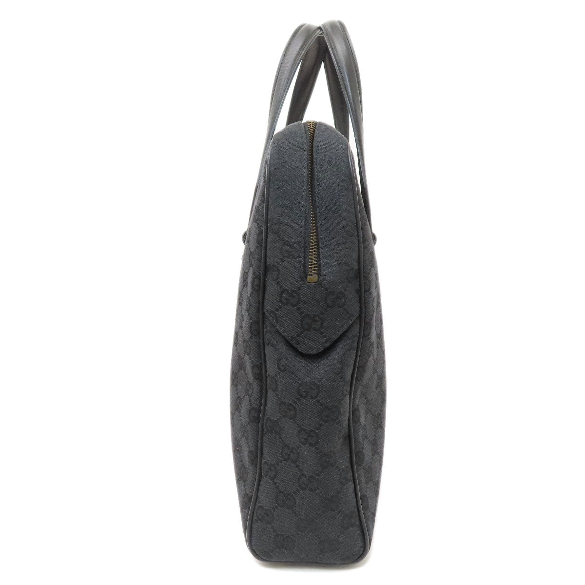 GUCCI Tote Bag 90677 canvas black GG pattern Women Used