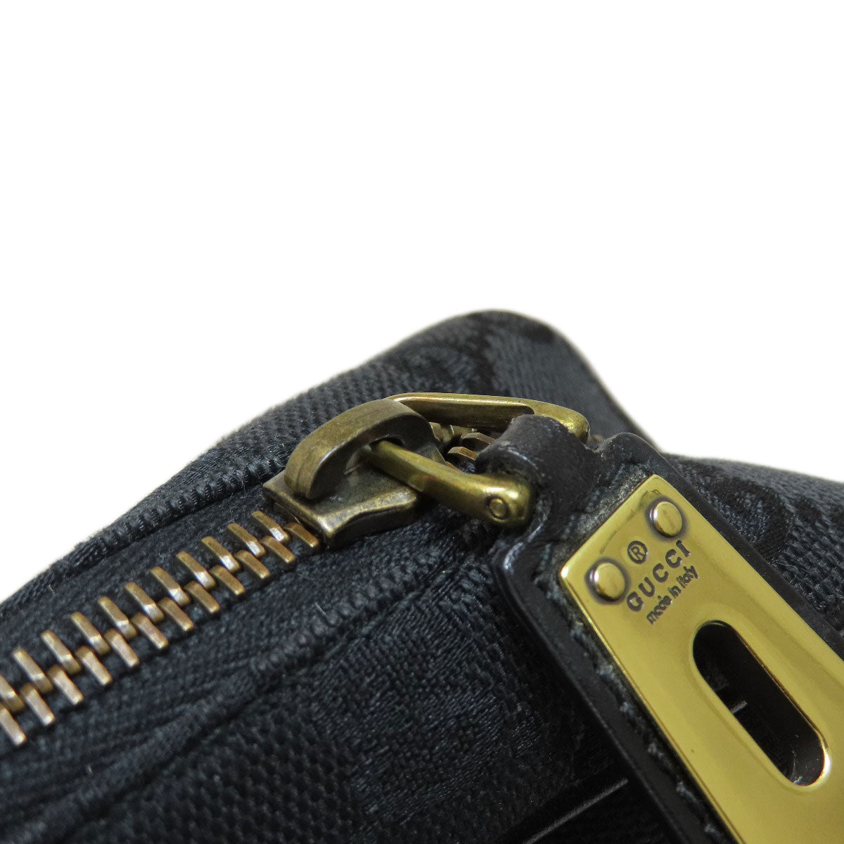 GUCCI Tote Bag 90677 canvas black GG pattern Women Used
