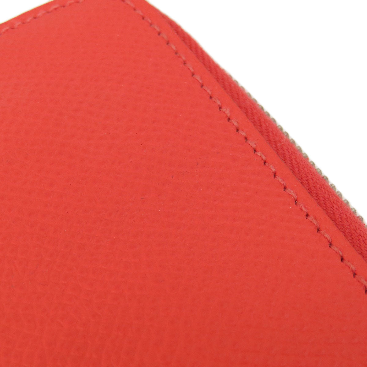 HERMES Long Wallet Purse Epsom Orange Azap Silk in Long