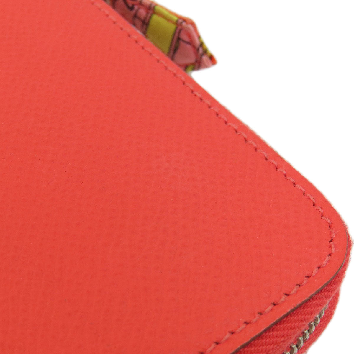HERMES Long Wallet Purse Epsom Orange Azap Silk in Long
