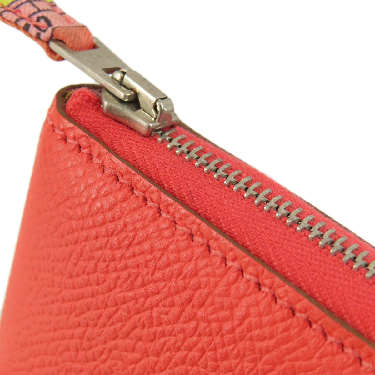 HERMES Long Wallet Purse Epsom Orange Azap Silk in Long