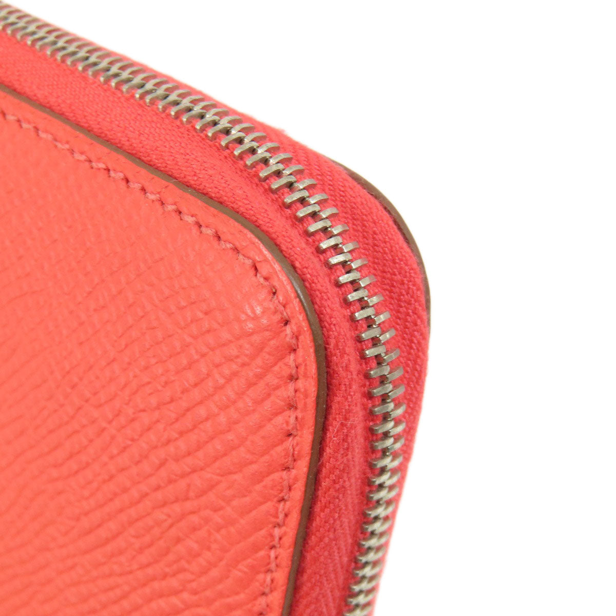 HERMES Long Wallet Purse Epsom Orange Azap Silk in Long