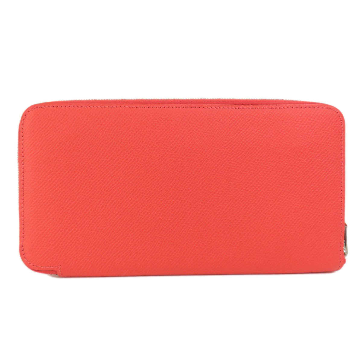 HERMES Long Wallet Purse Epsom Orange Azap Silk in Long