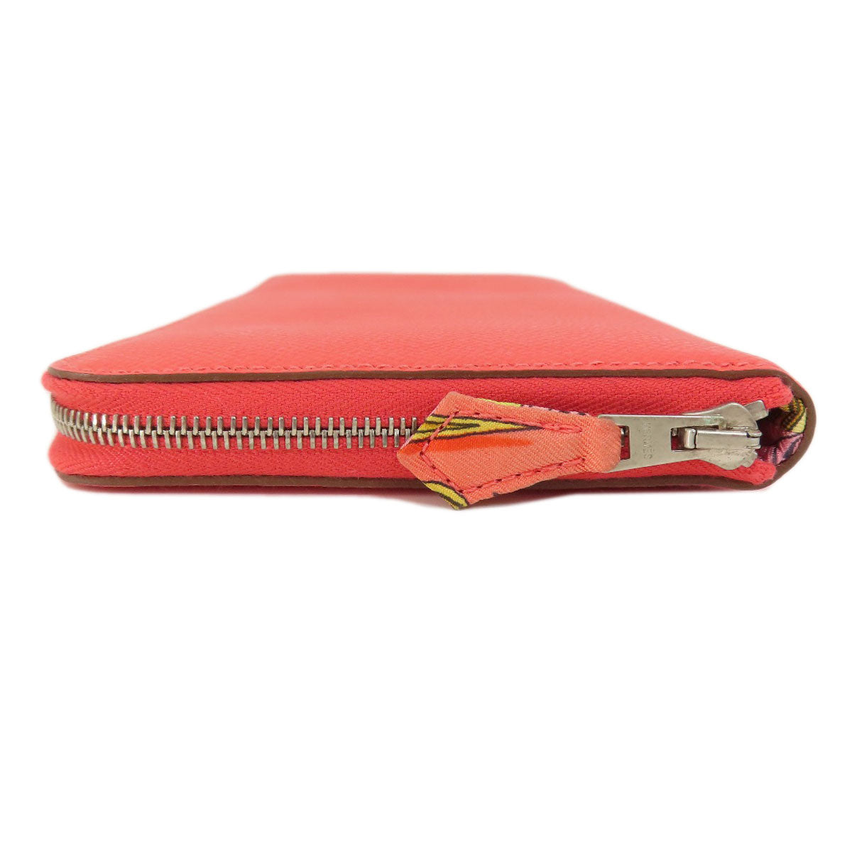HERMES Long Wallet Purse Epsom Orange Azap Silk in Long