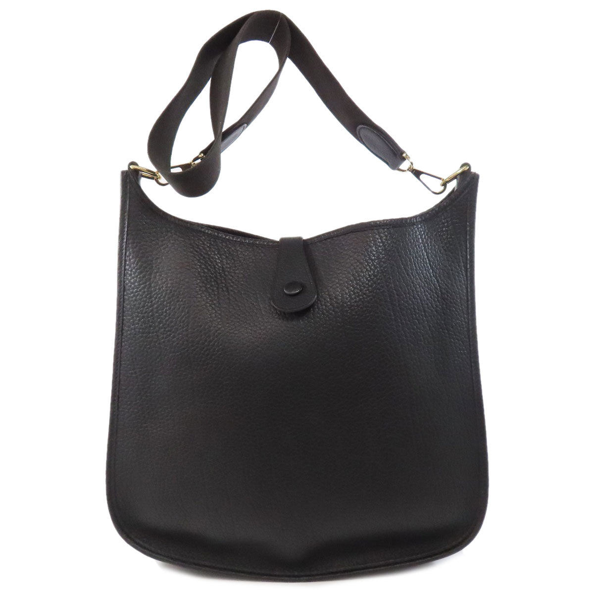 HERMES Shoulder Bag Ardenne black Evelyn GM Gold Metal Women Used