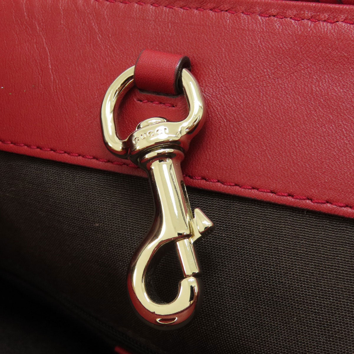 GUCCI Tote Bag 336660 leather Red outlet Women Used