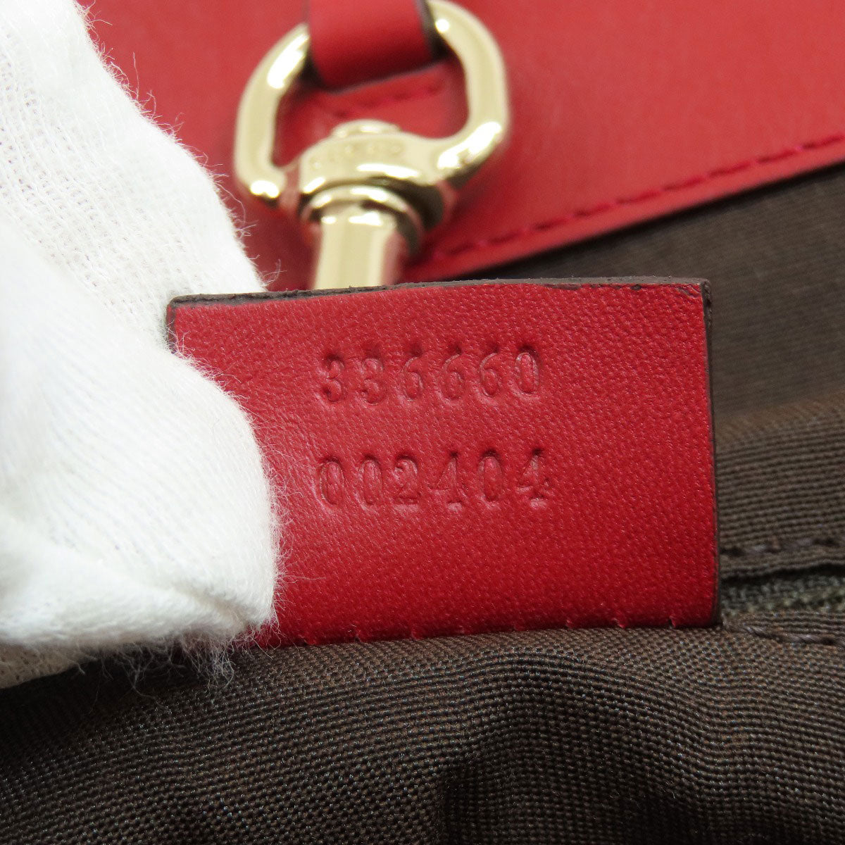 GUCCI Tote Bag 336660 leather Red outlet Women Used