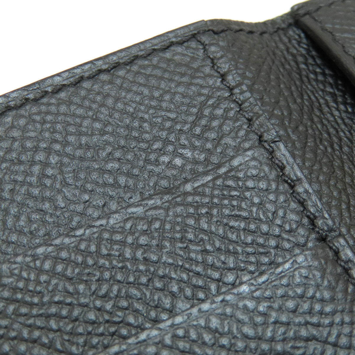 HERMES Bifold Wallet Epsom black Click 12 Black Gold Metal
