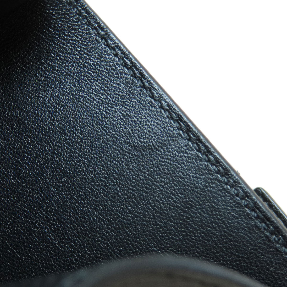 HERMES Bifold Wallet Epsom black Click 12 Black Gold Metal
