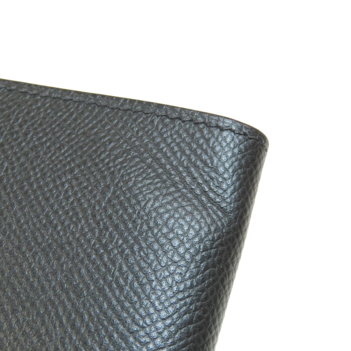 HERMES Bifold Wallet Epsom black Click 12 Black Gold Metal
