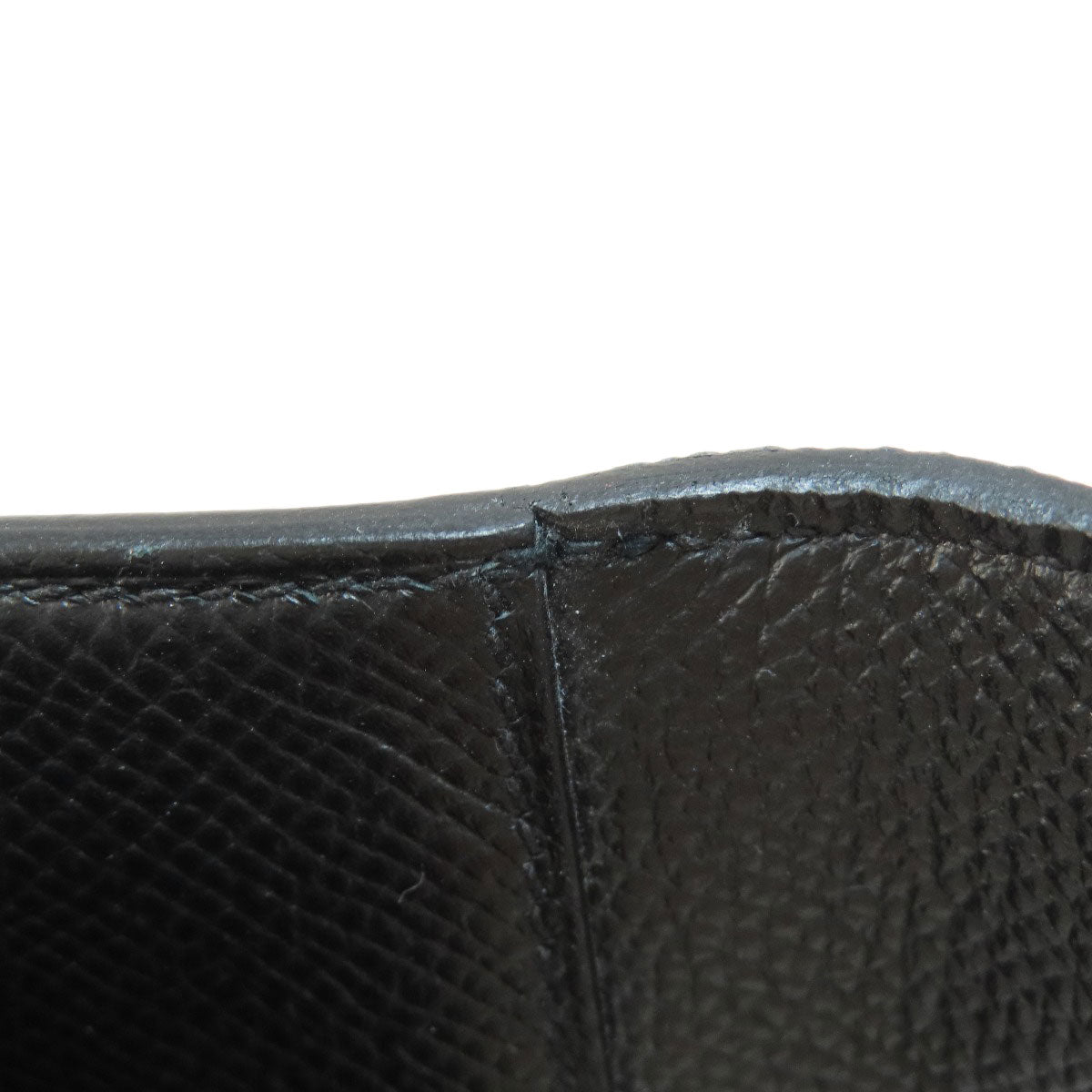 HERMES Bifold Wallet Epsom black Click 12 Black Gold Metal