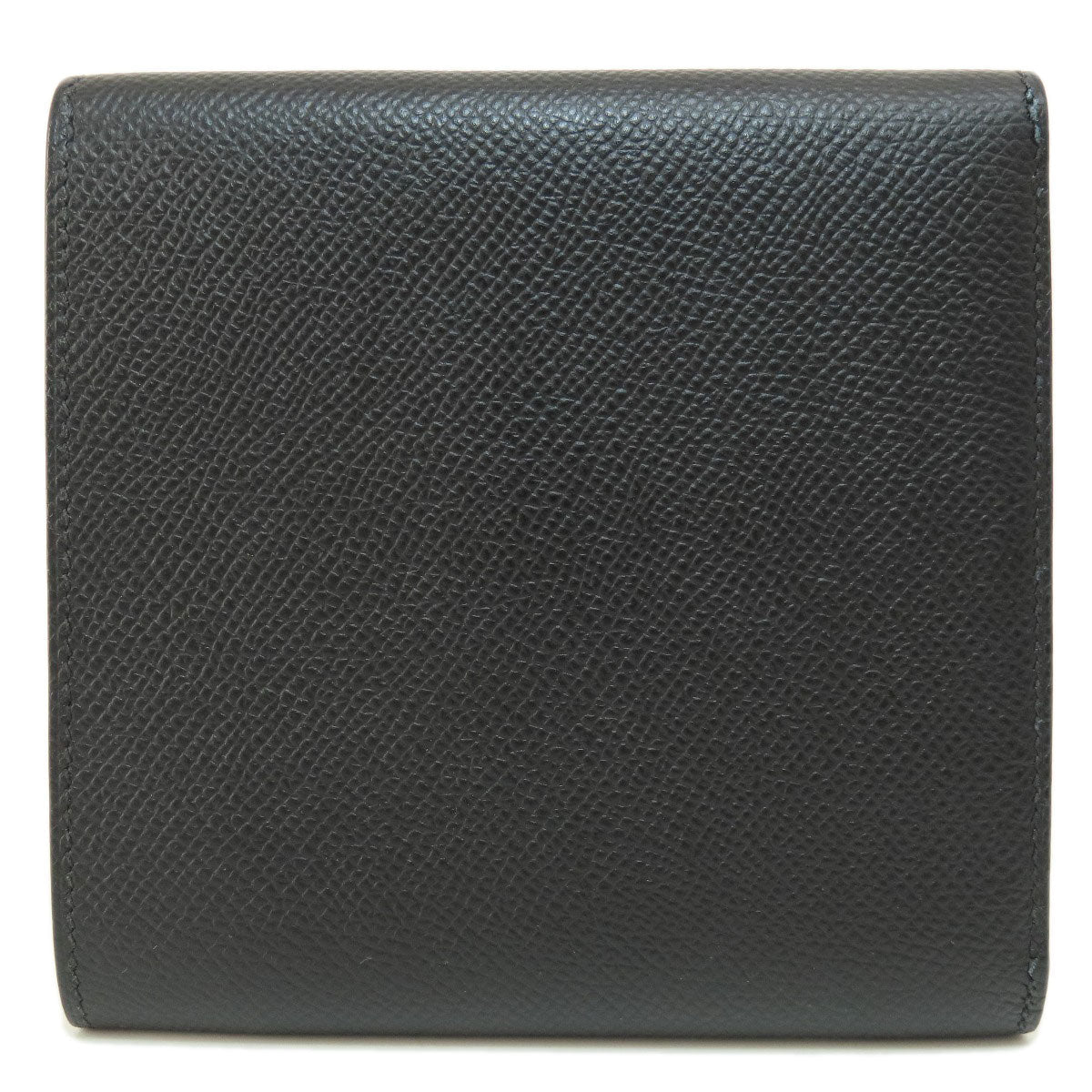 HERMES Bifold Wallet Epsom black Click 12 Black Gold Metal