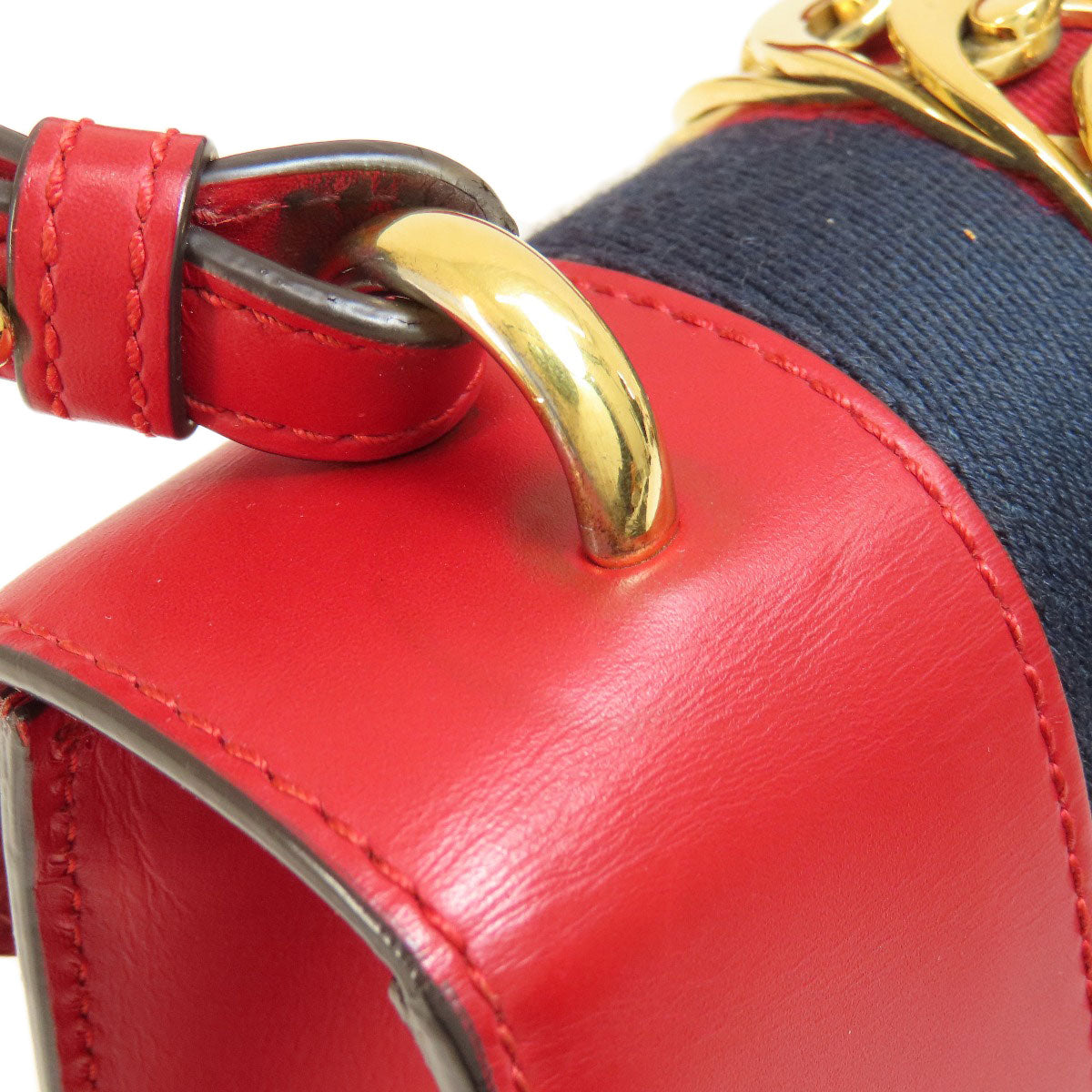 GUCCI Handbag 4720270 Calfskin Red Sylvie 2WAY Women Used