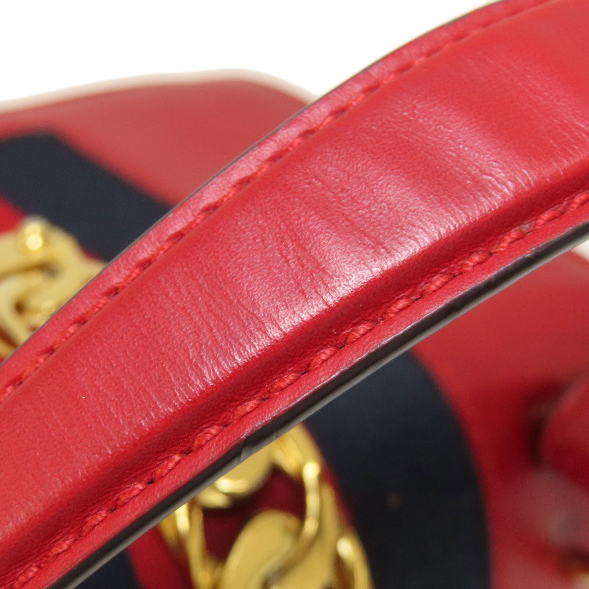 GUCCI Handbag 4720270 Calfskin Red Sylvie 2WAY Women Used