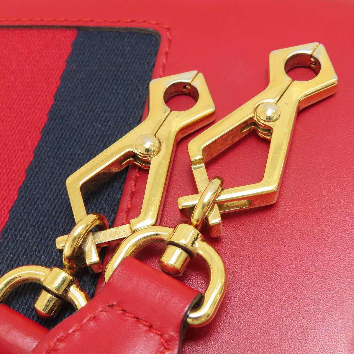 GUCCI Handbag 4720270 Calfskin Red Sylvie 2WAY Women Used